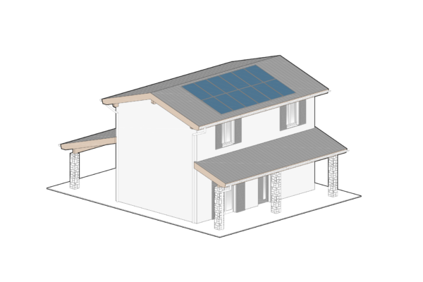 villetta in legno prefabbricata